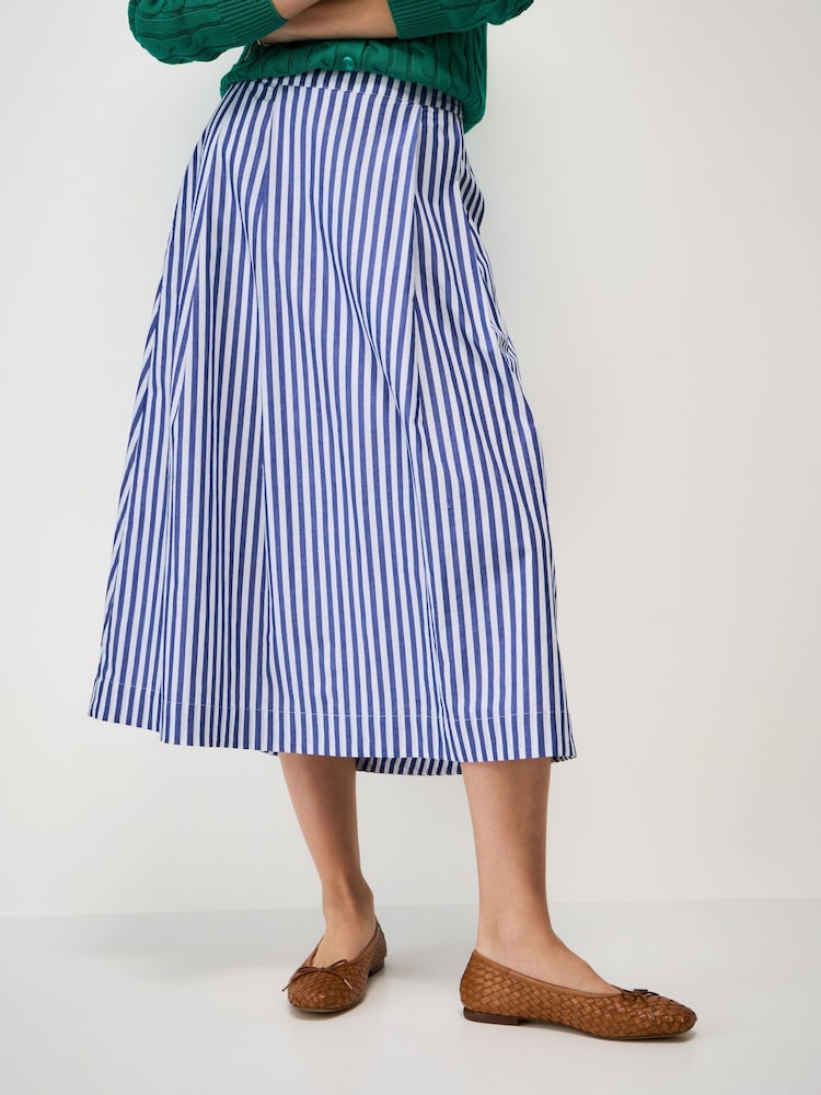 Crew Clothing Dark Blue Gabby Cotton Skirt - Image 1 of 5 Crew Clothing Dark Blue Gabby Cotton Skirt - Image 1 of 5