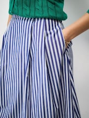 Crew Clothing Dark Blue Gabby Cotton Skirt - Image 4 of 5