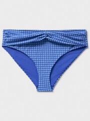 Crew Clothing Blue Twist Front Seersucker Bikini Bottoms - Image 5 of 5