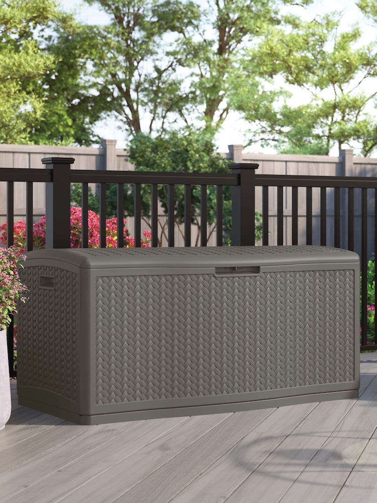 Suncast Stone Grey Minnesota 469L Garden Storage Box - Image 1 of 3 Suncast Stone Grey Minnesota 469L Garden Storage Box - Image 1 of 3