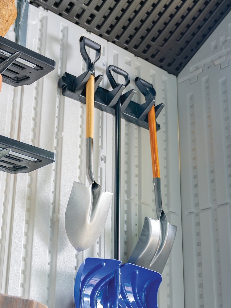 Suncast 2 Pack Black Triple Hook Long Handle Tool Hanger Set - Image 2 of 6 Suncast 2 Pack Black Triple Hook Long Handle Tool Hanger Set - Image 2 of 6