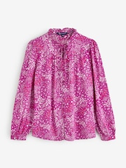 Crew Clothing Pink Noemi Button Through Floral Blouse - Image 6 of 6