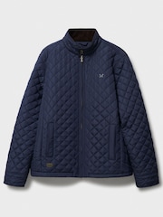 Crew Clothing Blue Quilted Harrington Jacket - Image 5 of 5