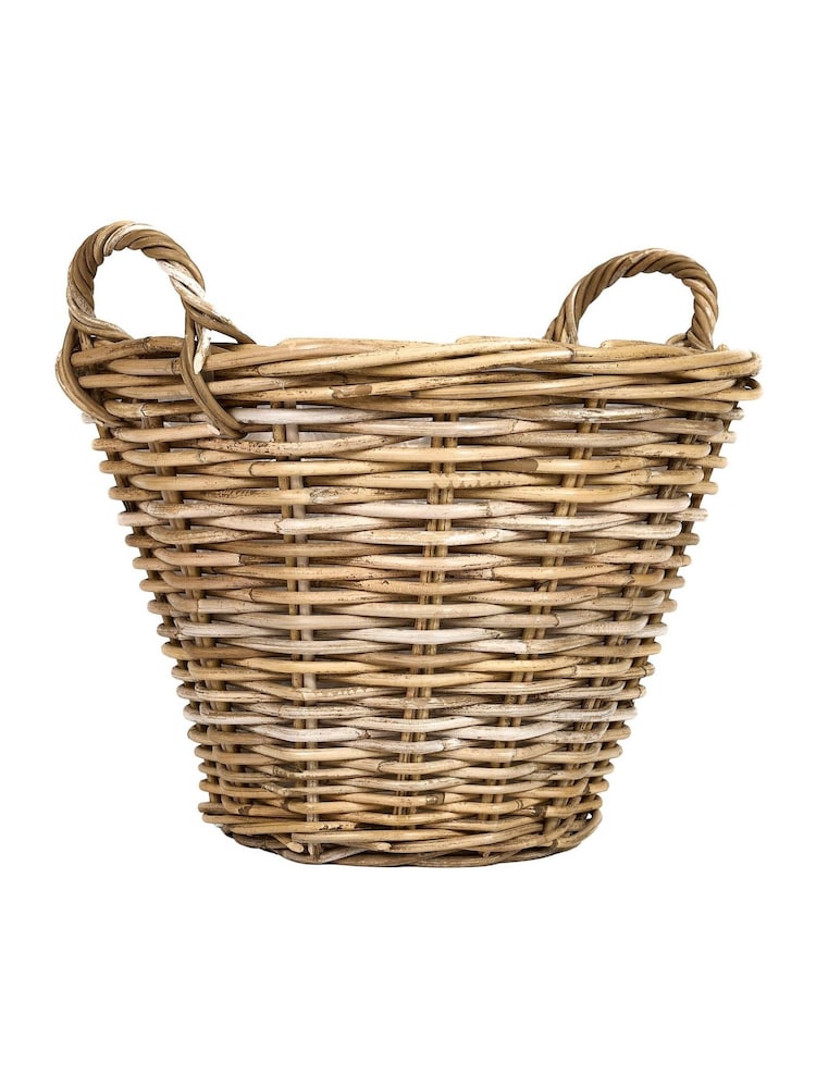 Dibor Brown Lined Basket with Handles - Image 2 of 5