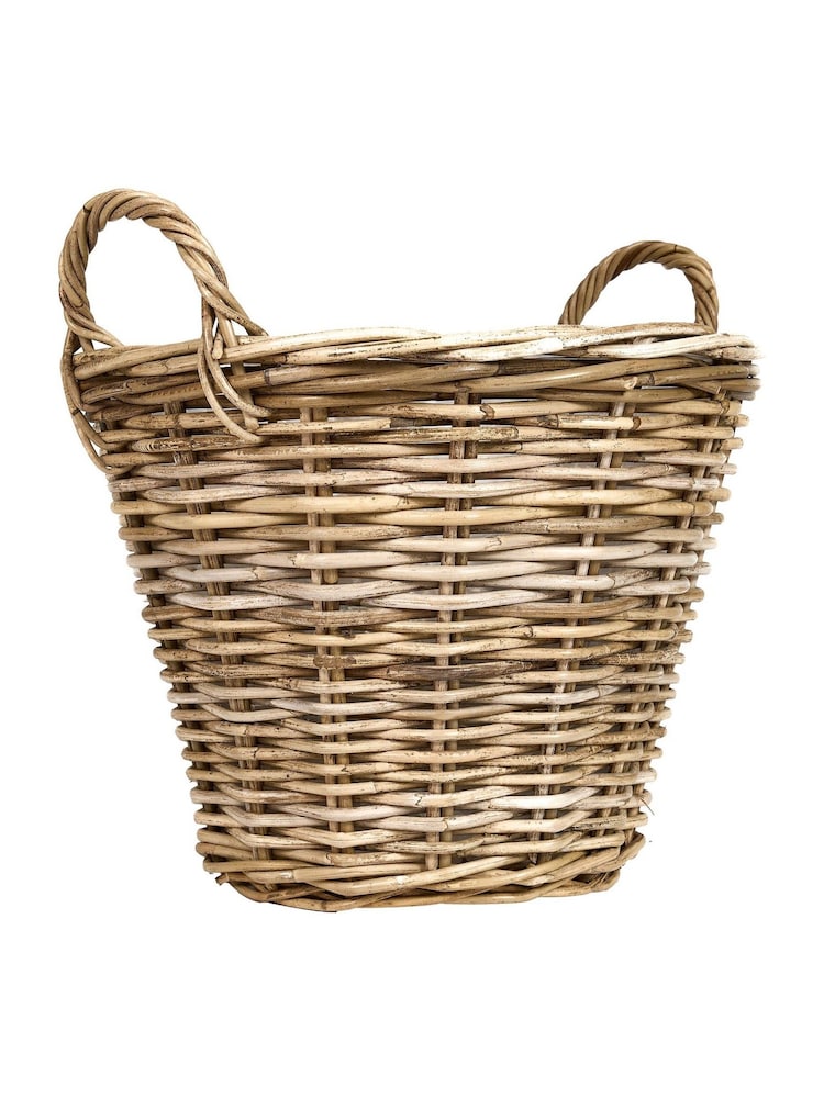 Dibor Brown Lined Basket with Handles - Image 2 of 5