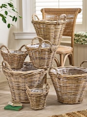 Dibor Brown Lined Basket with Handles - Image 3 of 5