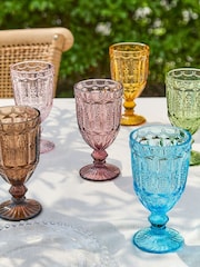 Dibor Multi Set of 6 Wine Goblets - Image 1 of 6