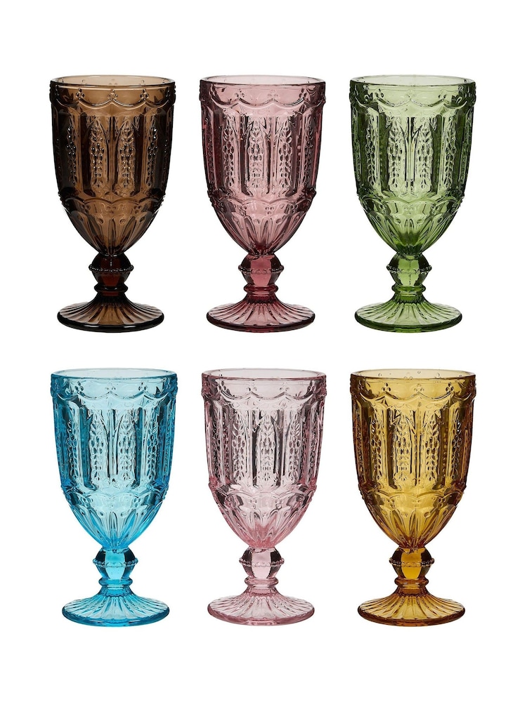 Dibor Multi Set of 6 Wine Goblets - Image 2 of 6
