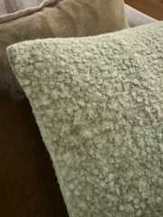 Sage Green 50 X 50cm Boucle Check Cushion - Image 2 of 4