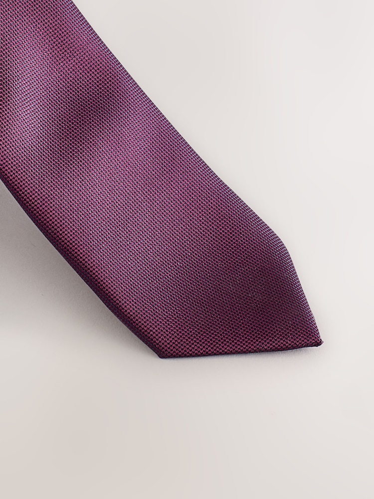 Burgundy Red Tie Pocket and Square Set - Image 4 of 4 Burgundy Red Tie Pocket and Square Set - Image 4 of 4