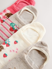 Summer Picnic Hamish the Highland Cow Invisible Trainer Socks 4 Pack - Image 6 of 7