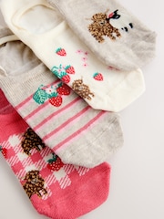 Summer Picnic Hamish the Highland Cow Invisible Trainer Socks 4 Pack - Image 7 of 7