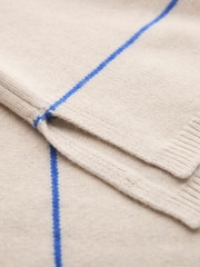 Celtic & Co. Blue Merino Blend Split Hem Slouch Funnel Neck Jumper - Image 6 of 7