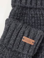 FatFace Charcoal Grey Waffle Gloves - Image 3 of 3