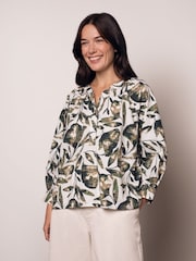 Celtic & Co. ギャザー入り ウーブン ブラウス - 画像 1 / 6