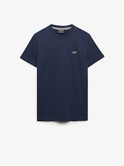 Superdry Blue Essential Stacked Logo Embroidered T-Shirt - Image 6 of 7