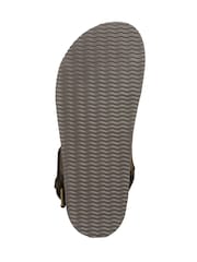 Celtic & Co. Brown Leather Double Strap Sandals With Backstrap - Image 8 of 9
