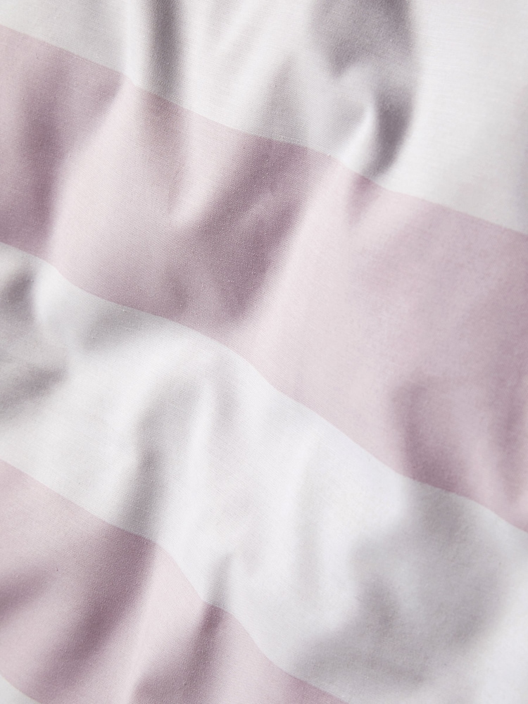 Pink Wide Stripe Reversible Duvet Cover and Pillowcase Set - Image 4 of 4 Pink Wide Stripe Reversible Duvet Cover and Pillowcase Set - Image 4 of 4