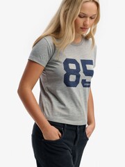 Superdry Grey Athletic Essentials Varsity Number T-Shirt - Image 4 of 6