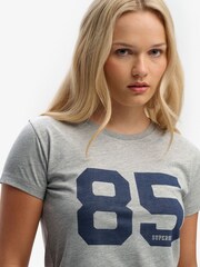 Superdry Grey Athletic Essentials Varsity Number T-Shirt - Image 5 of 6