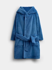 JoJo Maman Bébé Mid Blue Dinosaur Fleece Robe - Image 1 of 5