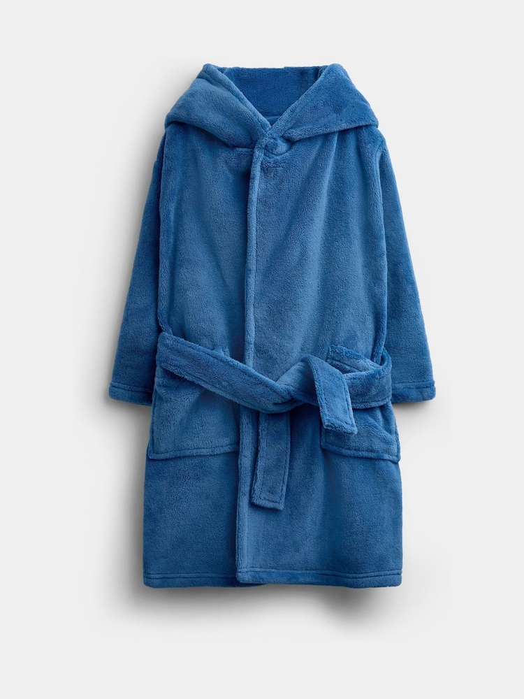 JoJo Maman Bébé Mid Blue Dinosaur Fleece Robe - Image 1 of 5 JoJo Maman Bébé Mid Blue Dinosaur Fleece Robe - Image 1 of 5