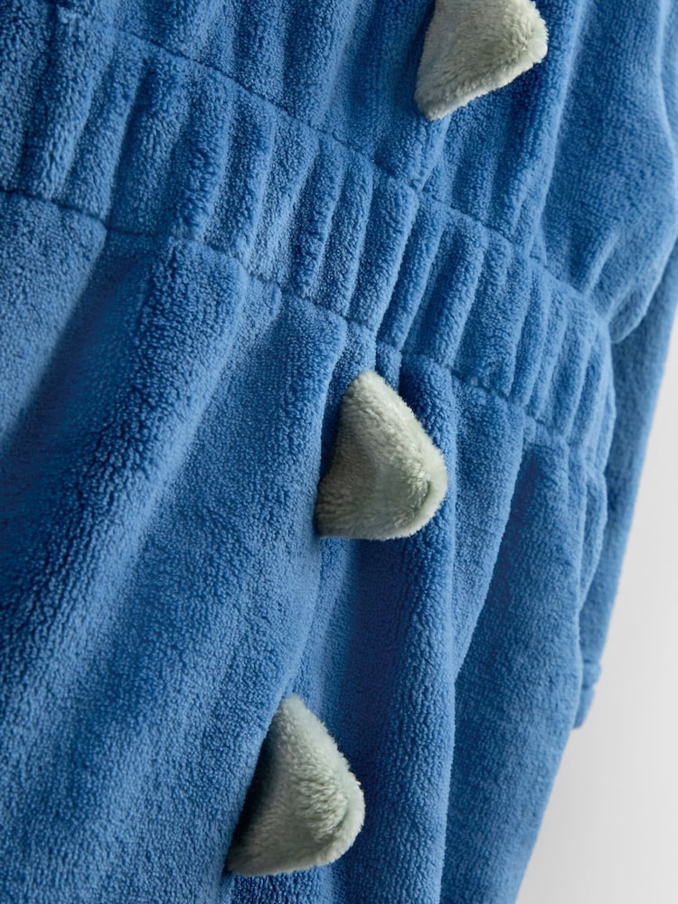 JoJo Maman Bébé Mid Blue Dinosaur Fleece Robe - Image 5 of 5 JoJo Maman Bébé Mid Blue Dinosaur Fleece Robe - Image 5 of 5