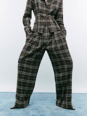 River Island Karierte Hosen mit weitem Bein - Bild 1 von 4