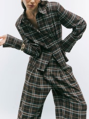 River Island Karierte Hosen mit weitem Bein - Bild 2 von 4