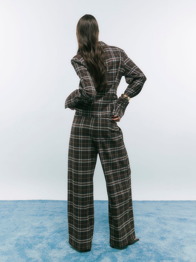 River Island Karierte Hosen mit weitem Bein - Bild 4 von 4