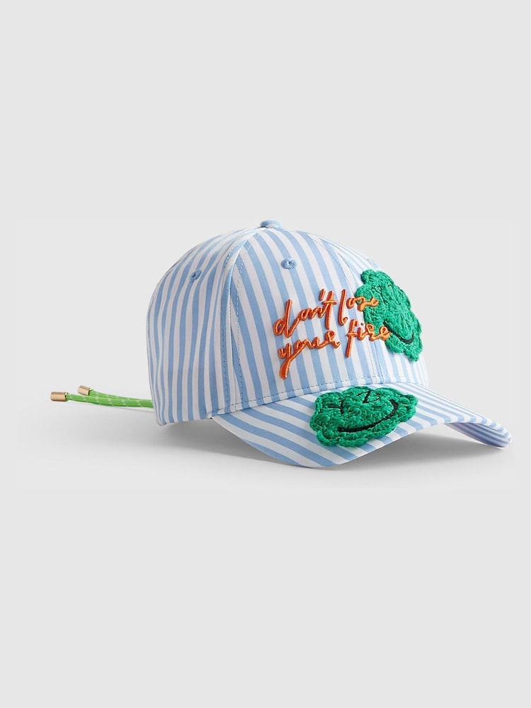River Island Stripe Smiley Cap - Image 1 of 5