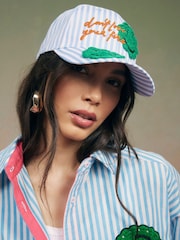 River Island Stripe Smiley Cap - Image 5 of 5