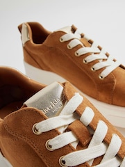 River Island Brown Faux Suede Wide Fit Buckle Flatform Shoes - Image 6 of 6