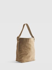 River Island Brown Suede Buckle Shopper Bag - Image 3 of 6