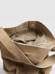 River Island Brown Suede Buckle Shopper Bag - Image 5 of 6
