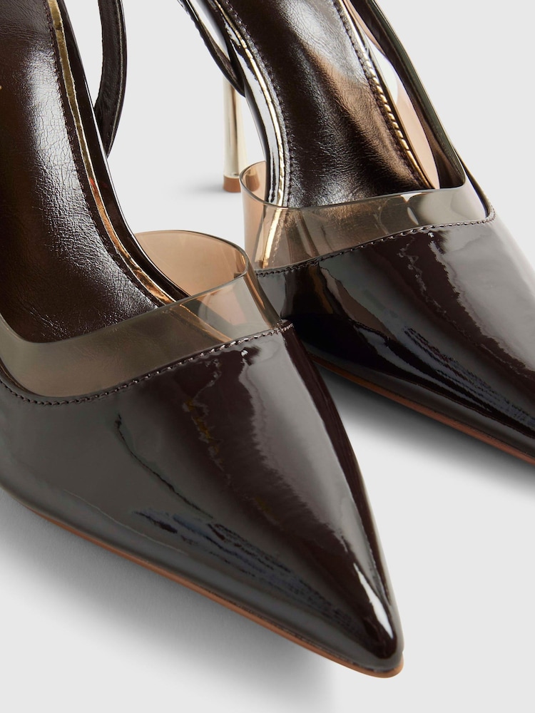 River Island Perspex Slingback Heeled Court Shoes - Պատկեր 6 6-ից