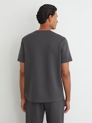 Reiss Charcoal Grey Barton Premium Interlock Modern-Fit T-Shirt - Image 5 of 7