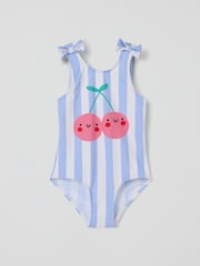 Polarn O. Pyret Blue Striped Swimsuit - Image 1 of 3