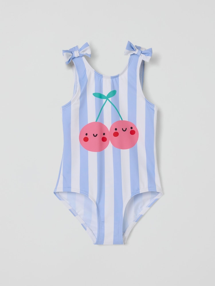 Polarn O. Pyret Blue Striped Swimsuit - Image 1 of 3