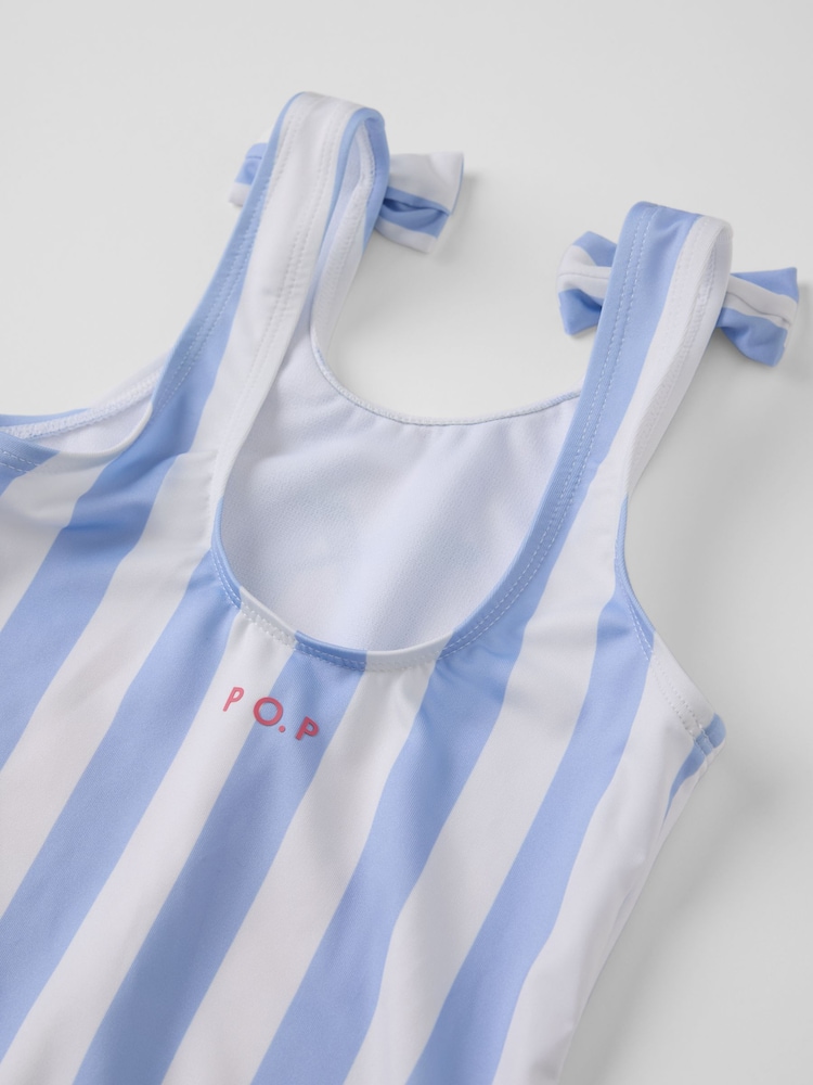 Polarn O. Pyret Blue Striped Swimsuit - Image 3 of 3