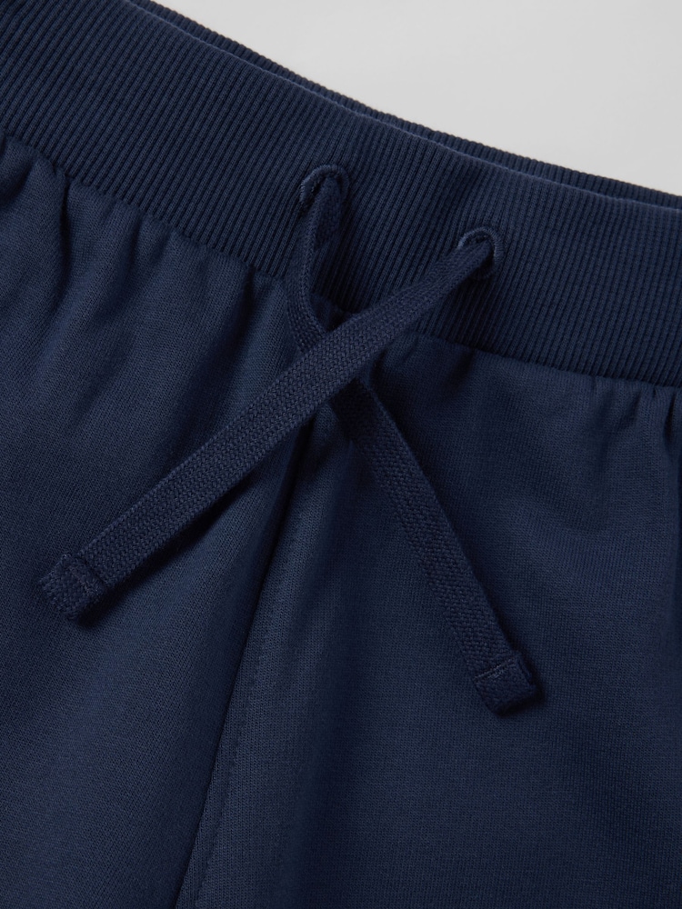 Polarn O. Pyret Blue Organic Cotton Drawstring Shorts - Image 2 of 3
