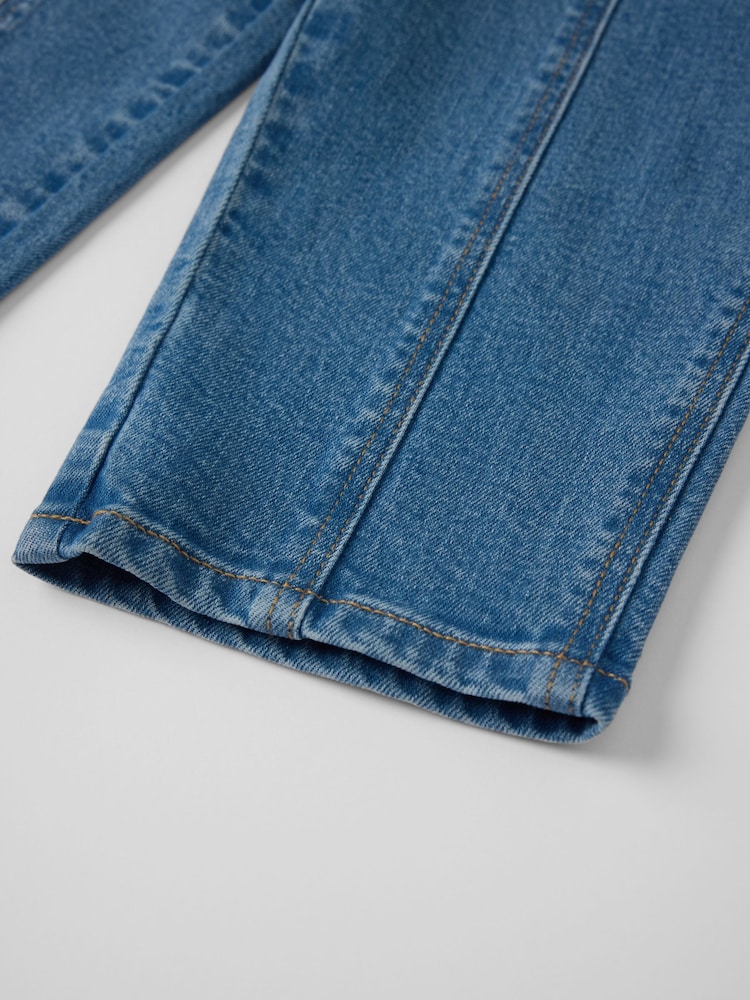 Polarn O. Pyret Blue Cotton Denim Dungarees - Image 4 of 4 Polarn O. Pyret Blue Cotton Denim Dungarees - Image 4 of 4