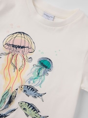 Polarn O. Pyret White Cotton Printed T-Shirt - Image 3 of 4