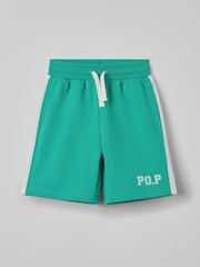 Polarn O. Pyret Green Varsity Style Shorts - Image 1 of 3