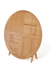 Rowlinson Natural Ashdown Folding 8 Seat Round Garden Dining Set wit Cushions - Image 5 of 6