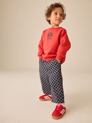 Black/Grey Checkerboard Wide Barrel Jeans (3mths-7yrs) - Image 3 of 5