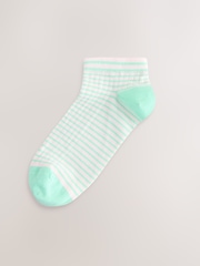 Pastel Stripe Trainer Socks 5 Pack - Image 5 of 8