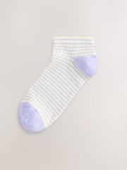 Pastel Stripe Trainer Socks 5 Pack - Image 6 of 8