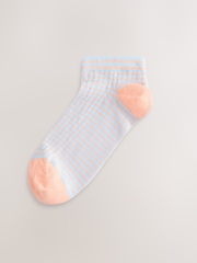 Pastel Stripe Trainer Socks 5 Pack - Image 7 of 8