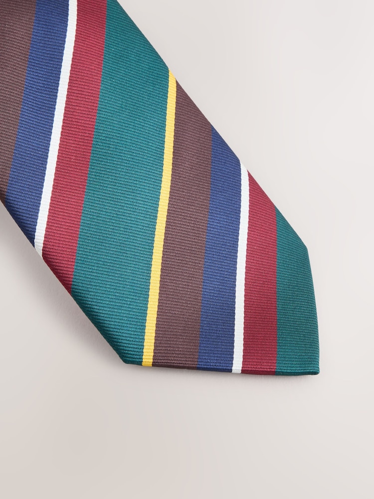 Green Stripe Design Tie - Image 2 of 3 Green Stripe Design Tie - Image 2 of 3
